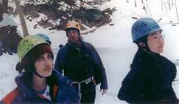 Megan, Todd and Iori. (Category:  Ice Climbing)