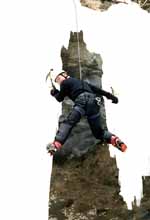 Doug climbing. (Category:  Ice Climbing)