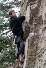 Peter climbing. (Category:  Rock Climbing)