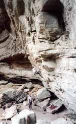 Vijay belaying Kyle on Paranoia. (Category:  Rock Climbing)