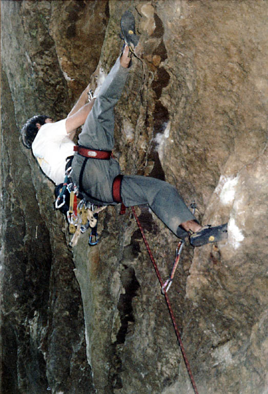 Kyle leading Bare Metal Teen. (Category:  Rock Climbing)