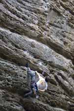 Kyle leading Bare Metal Teen. (Category:  Rock Climbing)