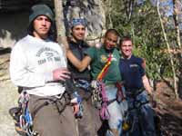 Vijay, Joe, Jerry and Shern (Category:  Rock Climbing)