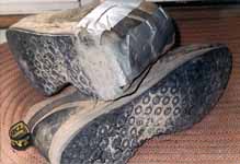 My LaSportiva Boulders suffered a sole delamination. (Category:  Rock Climbing)