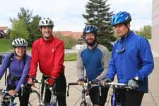 Alana, me, Rich and Mike getting ready to ride. (Category:  Biking)