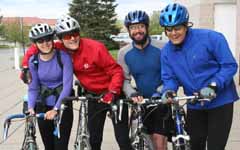 Alana, me, Rich and Mike getting ready to ride. (Category:  Biking)