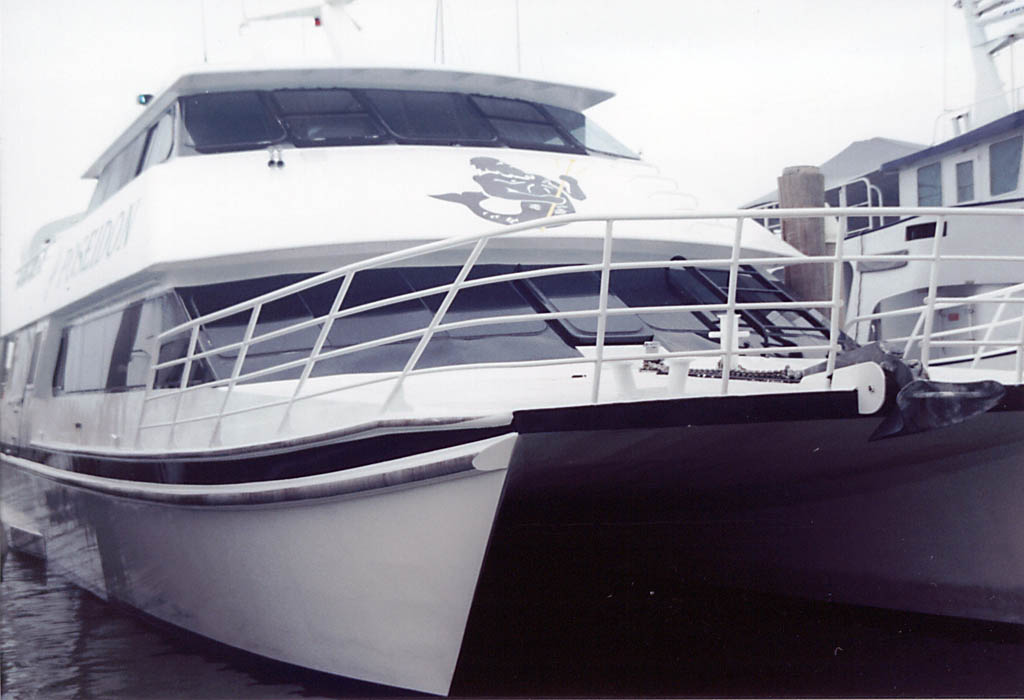 The catamaran Poseidon that I took out to the Agincourt Ribbon Reefs. (Category:  Travel)