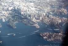 Sydney harbour viewed from the air. (Category:  Travel)