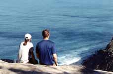 Lauren and me taking a break from hiking to enjoy the ocean view. (Category:  Travel)