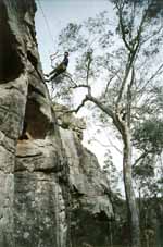 On rappel. (Category:  Travel)