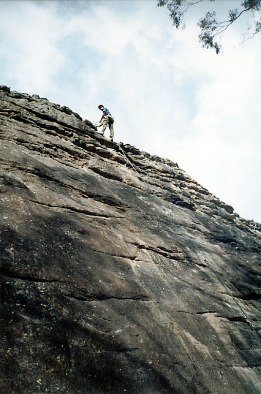 At the top of a climb. (Category:  Travel)