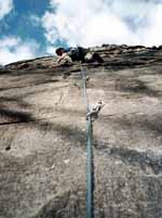 Leading a climb. (Category:  Travel)