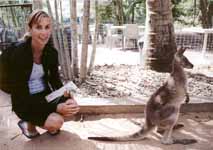 Anna with a Kangaroo. (Category:  Travel)