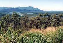 Estuaries seen from the hills at the southern edge of the tropical rainforest. (Category:  Travel)