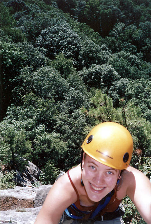 Katie climbing. (Category:  Rock Climbing)