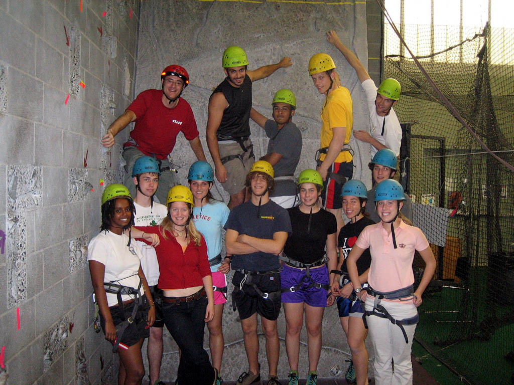 Top row: Me, Aziz, Khai, Greg, Peter<br>Bottom row: Loza, Andrew, Becky, Katie, Brian, Miriam, Becky, Ted, Stephanie (Category:  Rock Climbing)