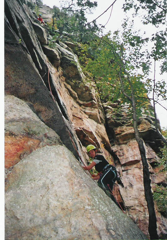 Sara climbing Jackie <i>-- photo provided by Alina</i> (Category:  Rock Climbing)