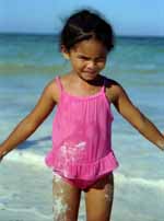Sophia playing on the beach. (Category:  Travel)