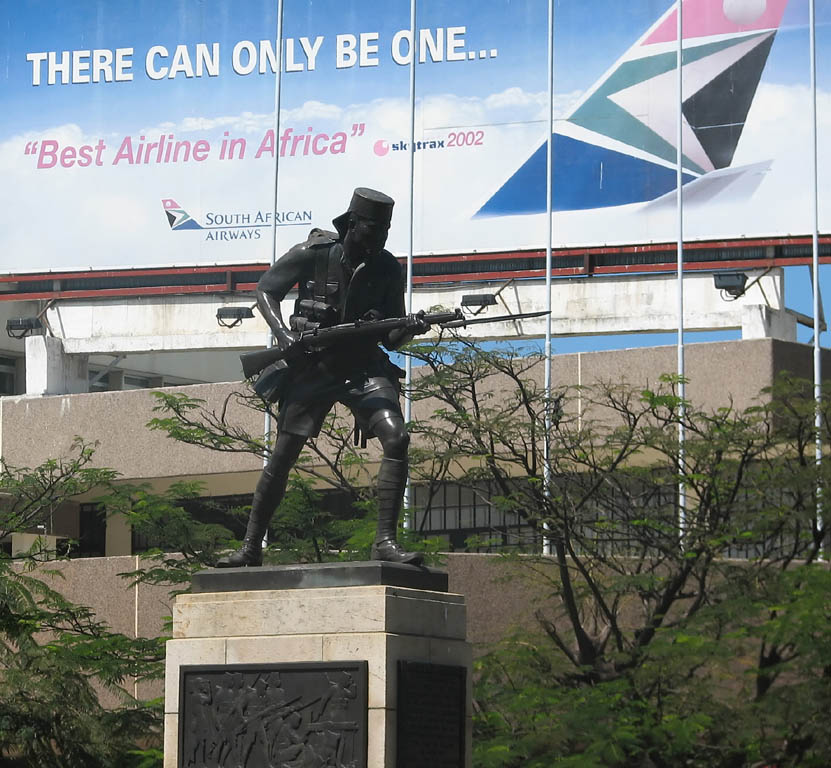 Askari Moja, One Soldier.  Sculpture in downtown Dar. (Category:  Travel)