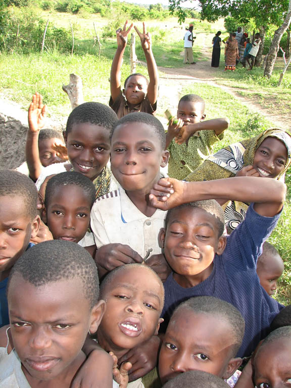 Kids posing. (Category:  Travel)