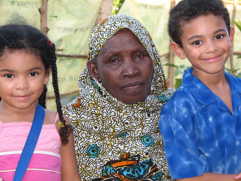 Sophia and Nassor with Hussein's Aunt. (Category:  Travel)