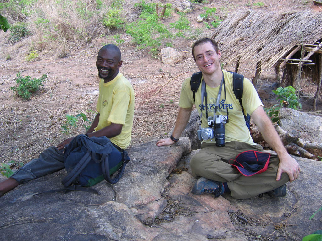 Dube and me.  If there were animals around, I had both cameras around my neck. (Category:  Travel)