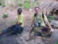 Dube and me.  If there were animals around, I had both cameras around my neck. (Category:  Travel)