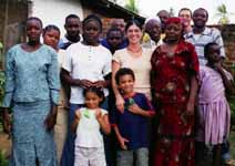 Family photo.  Habiba, someone, Subira, Big Fatuma, Sophia, Shabani, Juma, Nassor, Rachel, Mzee, Dube, Mama Shaba, me, Hussein, Little Fatuma (Category:  Travel)