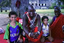 Masai beadwork vendors. (Category:  Travel)