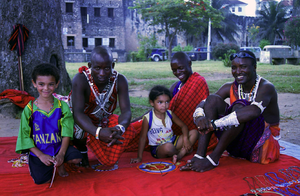 Masai beadwork vendors. (Category:  Travel)