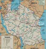 Tanzania Map (Category:  Travel)