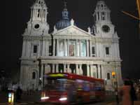 St. Paul's Cathedral.  I spent a good deal of this day trying to photograph moving cars and busses. (Category:  Travel)