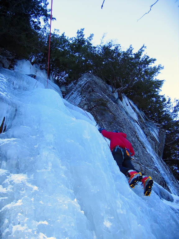 Climbing Ice Slot. (Category:  Ice Climbing)