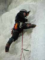 Placing an ice screw. (Category:  Ice Climbing)