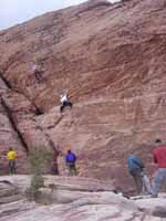 Jason leading Suck Upon My Baseboy. (Category:  Rock Climbing)