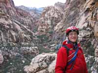 At the first belay on Cat in the Hat. (Category:  Rock Climbing)