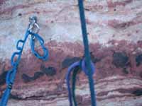 This blurry shot is the only one I took during our rappel epic on Cat in the Hat. (Category:  Rock Climbing)