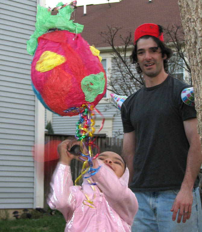 Sophia and her pinata. (Category:  Family)