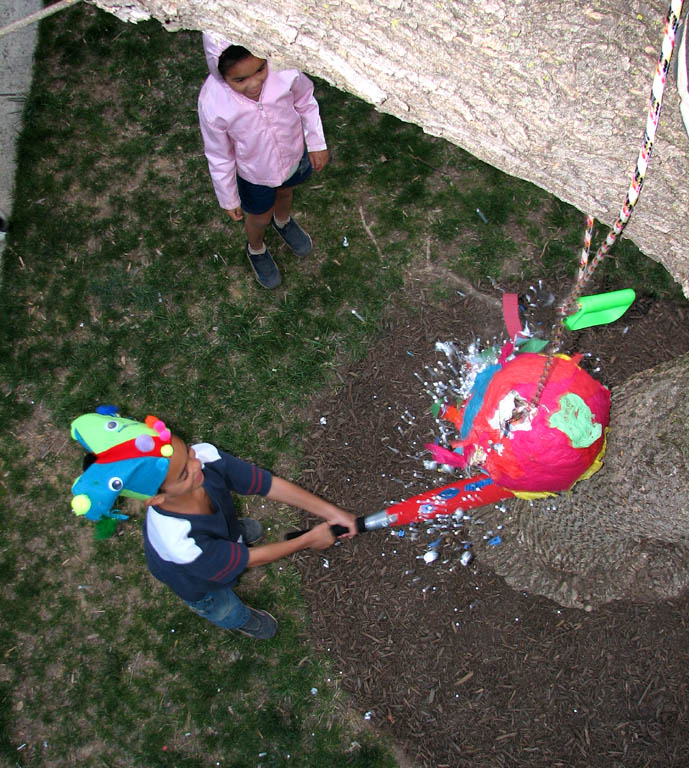 Nassor and the pinata. (Category:  Family)