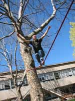 Keith highlining. (Category:  Slacklining)