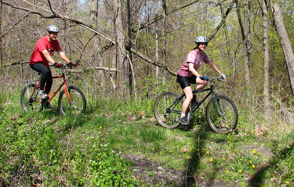 Me and Marci biking on the Black Diamond Trail. (Category:  Biking)