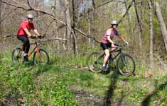 Me and Marci biking on the Black Diamond Trail. (Category:  Biking)