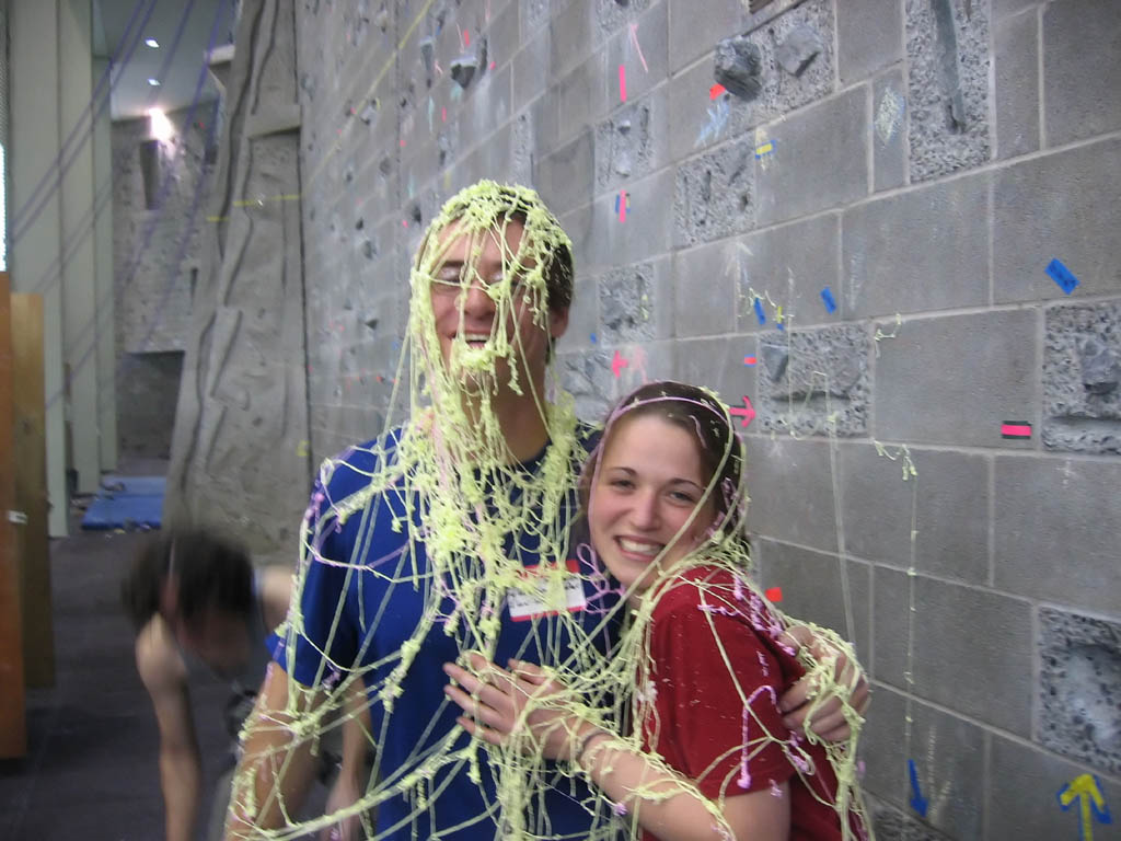 To the victors go the silly string! (Category:  Rock Climbing)