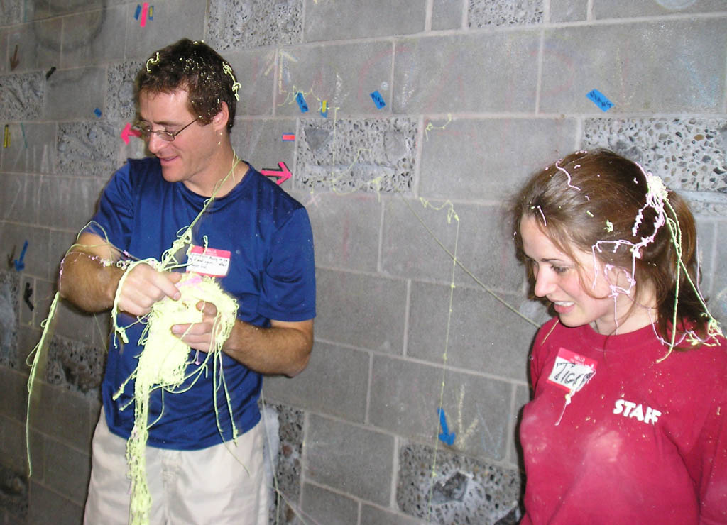 To the victors go the silly string! (Category:  Rock Climbing)