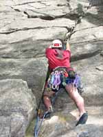 Jason leading Something Interesting. (Category:  Rock Climbing)