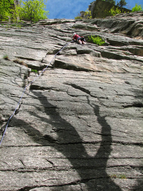 Jason leading Something Interesting. (Category:  Rock Climbing)