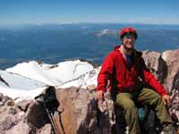 On the summit of Mt. Shasta, 14,162' elevation. (Category:  Rock Climbing)