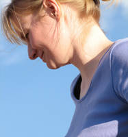 Joanna on the beach. (Category:  Rock Climbing)