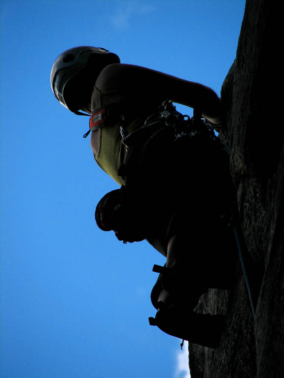 Jenn leading Zip. (Category:  Rock Climbing)