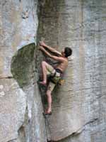 Saw these two guys climbing Stucconu, just right of Random Precision. (Category:  Rock Climbing)